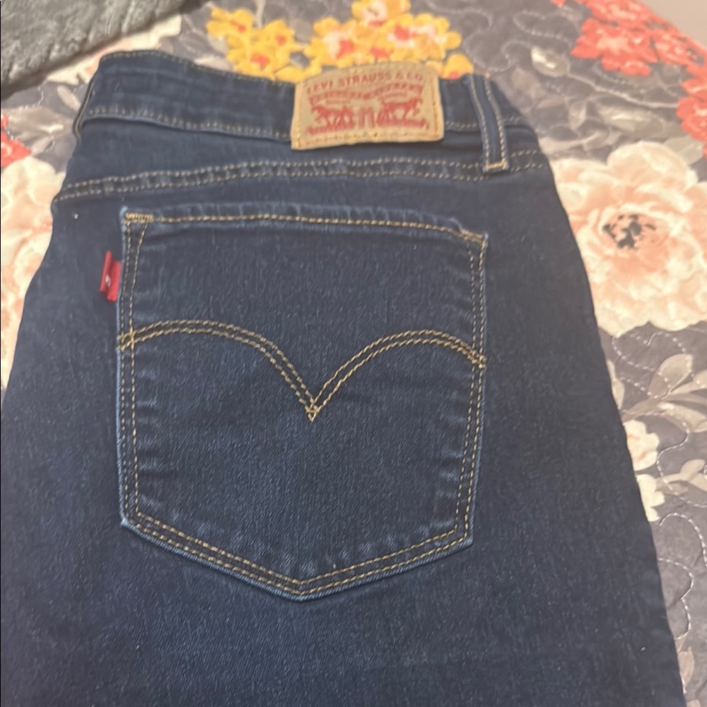 Levi's Skinny Blue Jeans Dark Indigo - 711 Skinny